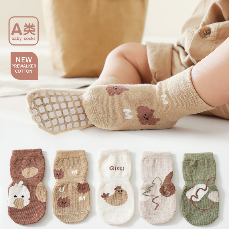 2022 autumn and winter floor socks baby dispensing non-slip children's socks mid-calf baby toddler socks class A home cotton socks