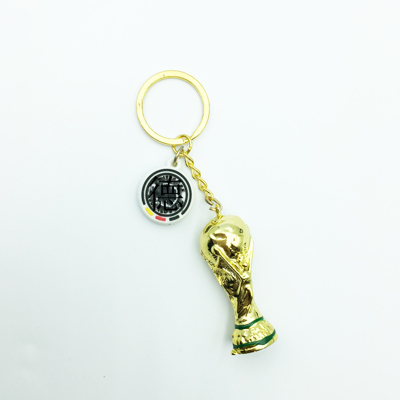 Picture of Brazil France Portugal Hercules Cup World Cup plus PVC team emblem football resin trophy fans keychain
