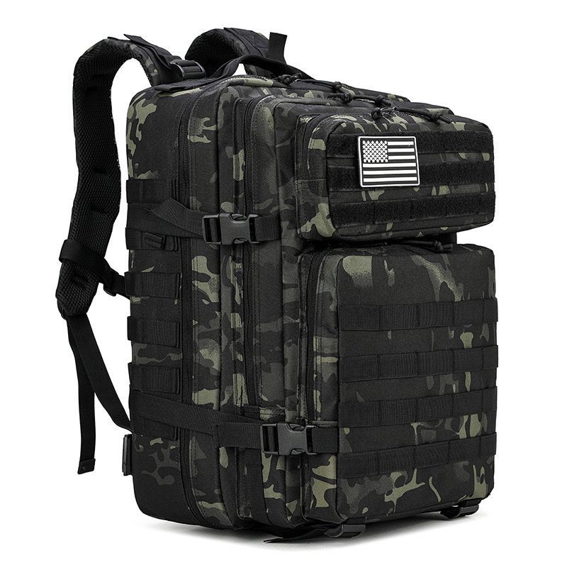 Cross-Border Popular Outdoor Tactical Backpack Molle Mountaineering Hiking Cycling Camouflage Bag Multi-Functional Sports Backpack