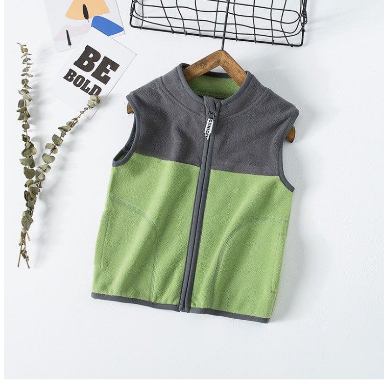 Picture of Children's Fleece Vest Spring and Autumn Thin Girls' Waistcoat Baby's Outer Wear Vest Fleece Vest Korean Style