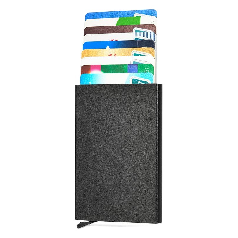 Metal Automatic Pop-Up Card Holder for Men and Women, Anti-Theft Card Holder, Anti-Degaussing Storage Box, Large-Capacity Card Box