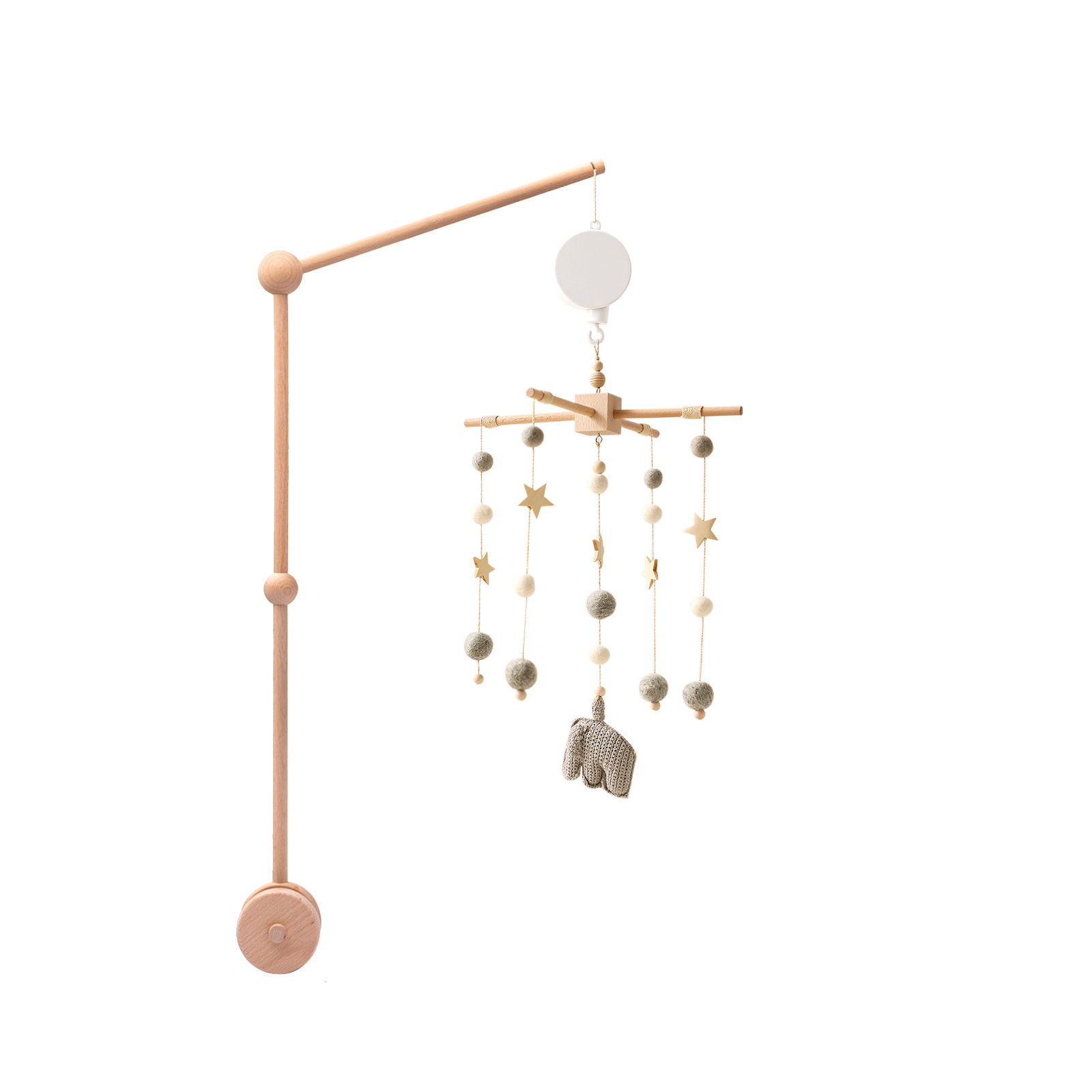 Picture of Nordic style foreign trade baby bed bell accessories bracket infant comfort toy music box bed bell bracket three-piece set
