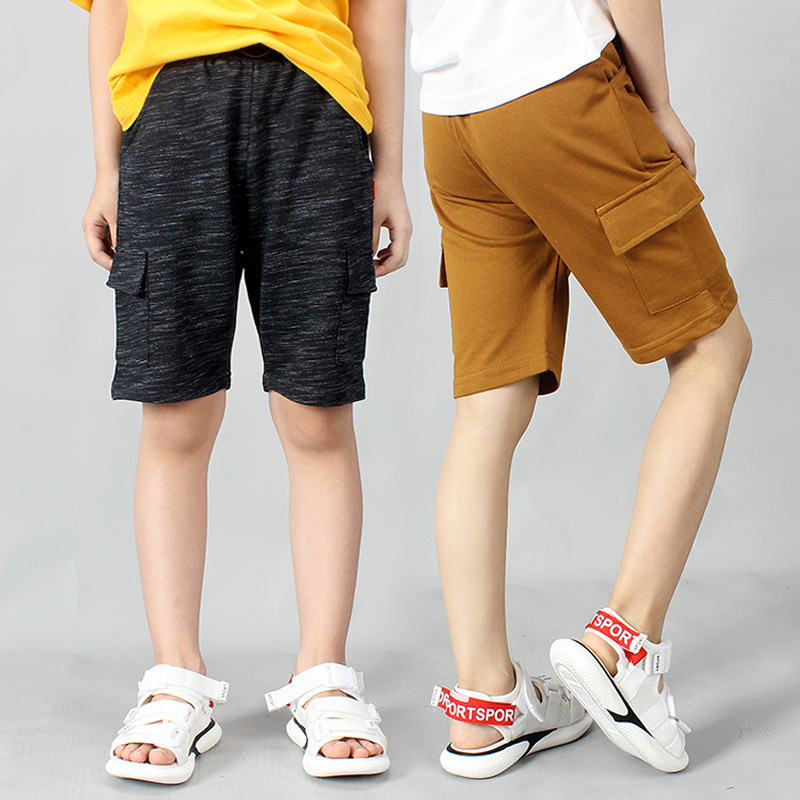 Picture of Children's Clothing Summer Children's Pants New Boys' Shorts Large Children's Thin Solid Color Crane Pants Children's Pants