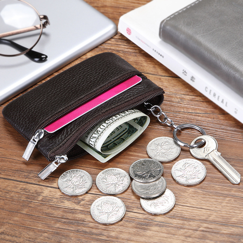 Picture of Factory direct real leather mini wallet Korean version of cute coin storage bag zipper coin purse can be distributed agent