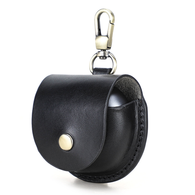 Picture of Suitable for New Huawei freeclip Cowhide Bluetooth Headphone Case Cream Bark Flip Hook Headphone Case