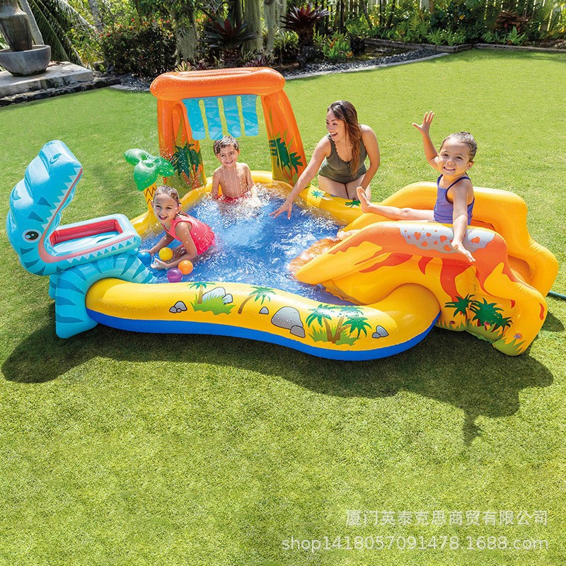 Picture of Intex Inflatable Kidsren's Slide Paddling Pool Outdoor Swimming Pool Slide Water Spray Indoor Pvc Wholesale Dropshipping