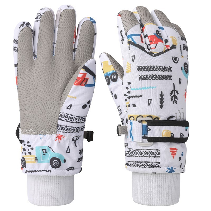 Picture of Children's Ski Gloves Waterproof Winter Warm Plus Velvet Thickened Boys and Girls Kidsren's Ski Special Anti-Slip Cross-Border