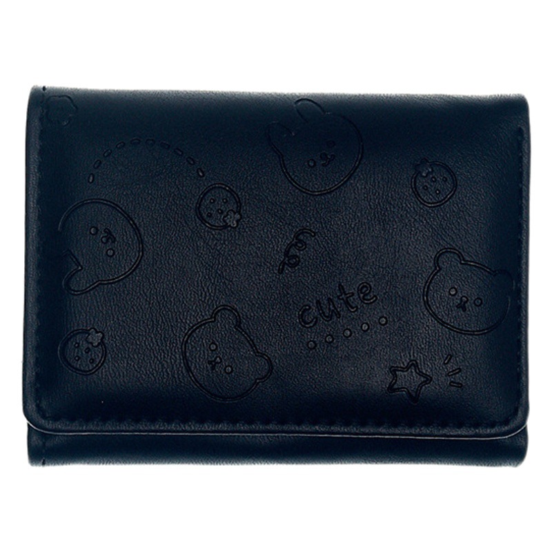 New Fashion Korean Style Short Women's Small Wallet Solid Color Ins Simple Multi Card Cute Student Change Card Bag