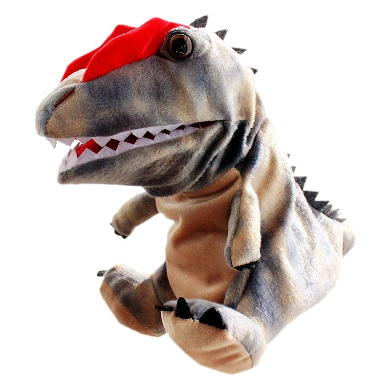 Simulation dinosaur hand puppet plush toy set hand doll mouth movable kindergarten children story cross-border in stock