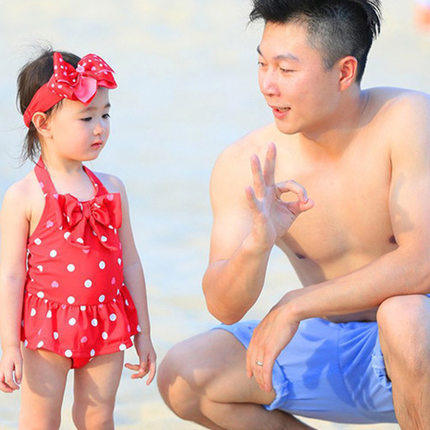 Korean style Orly same style children's swimsuit cute baby girl one-piece dress Hot Spring Beach swimsuit