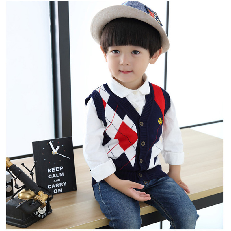 Picture of Carefully Selected Boys' College Style Knitted Knitwears, Vests, Men's Sleeveless Cardigans, Knitwears, Warm Knitwears and Vests, Dropshipping