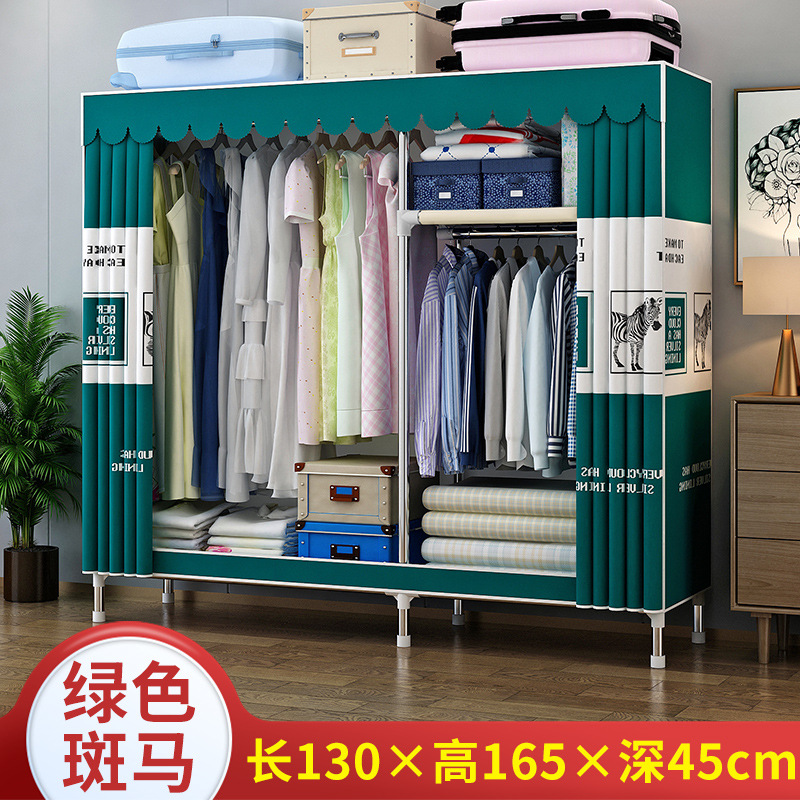 Picture of 2025 New Steel Pipe Fabric Wardrobe Simple Assembly Wardrobe Home Bedroom Cabinet Rental Single Wardrobe