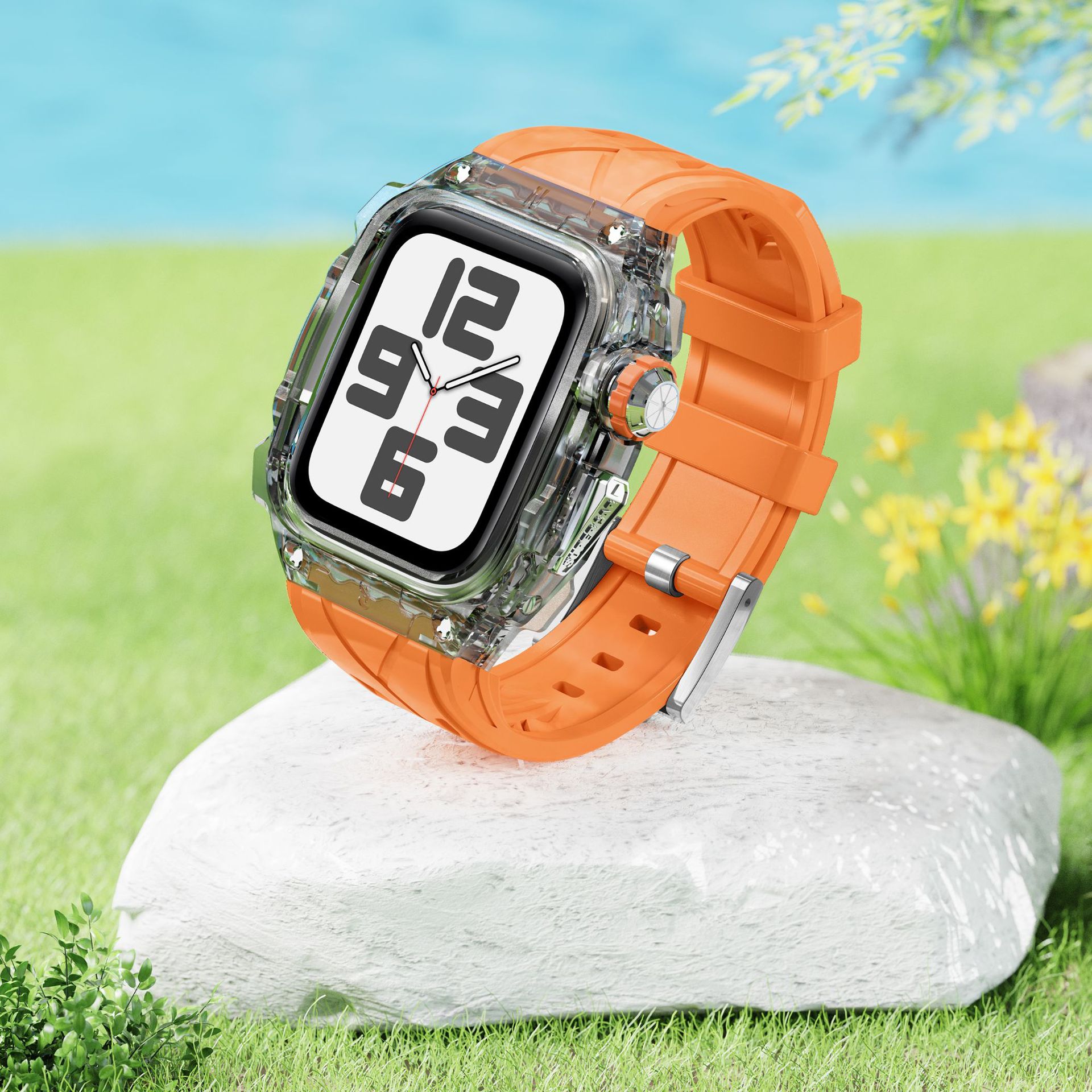 Picture of For Apple Watch Strap Super Running Color Transparent Black appleiwatch9876 One Strap 44/45mm