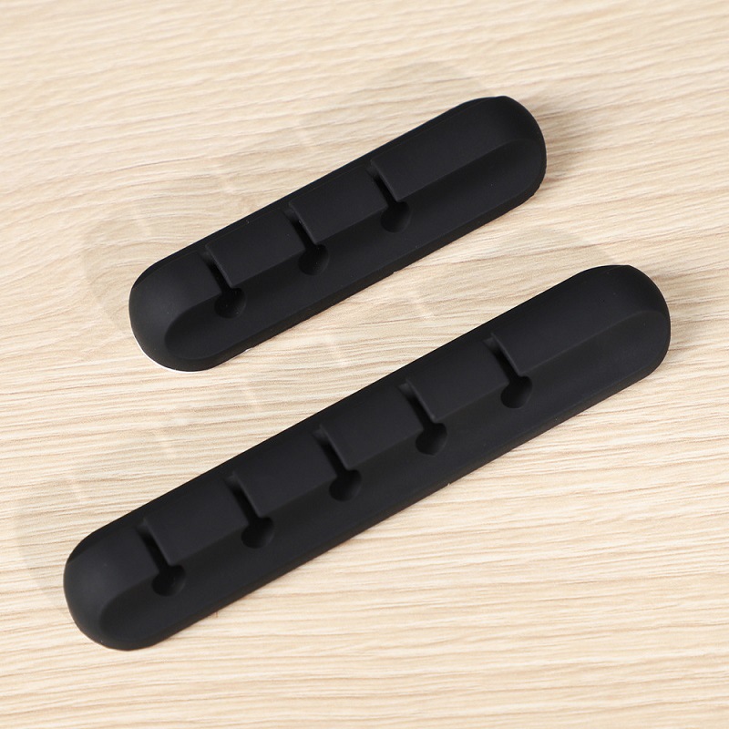Picture of Desktop Charging Data Cable Organiser Silicone Creative Gift Storage Solver Car Self-adhesive Winding Clamp