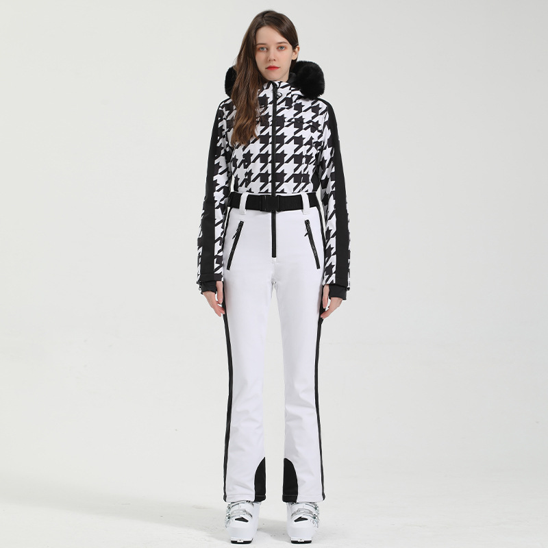 Picture of Professional Double-board Windproof Cross-border Ski Suit Women's Thickened Warm Waterproof Slim-fit Outdoor Ski Suit Women's suit