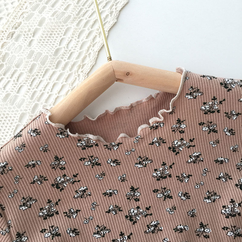 Picture of Children's pajamas Summer New Girls' Outer Wear Short-sleeved Floral suit Summer Korean Pajamas