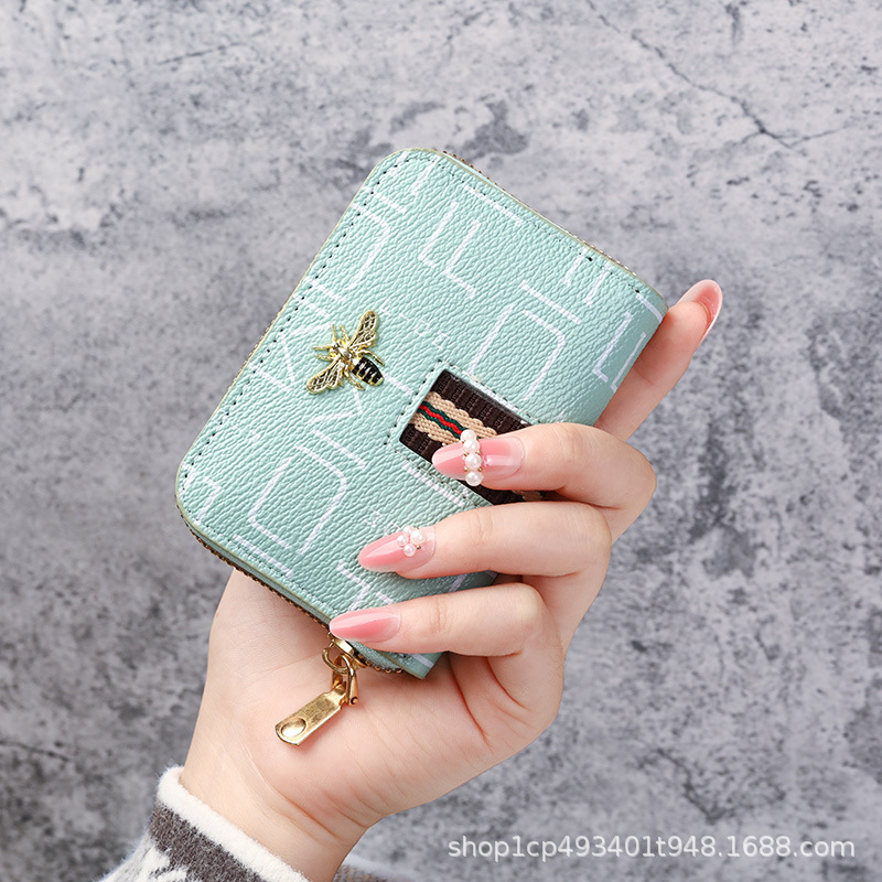 Picture of Manufacturer Wholesale Korean Card Holder Women's Ribbon Bee Card Holder Large Capacity Multi-Functional Bank Card Id Storage Card Holder
