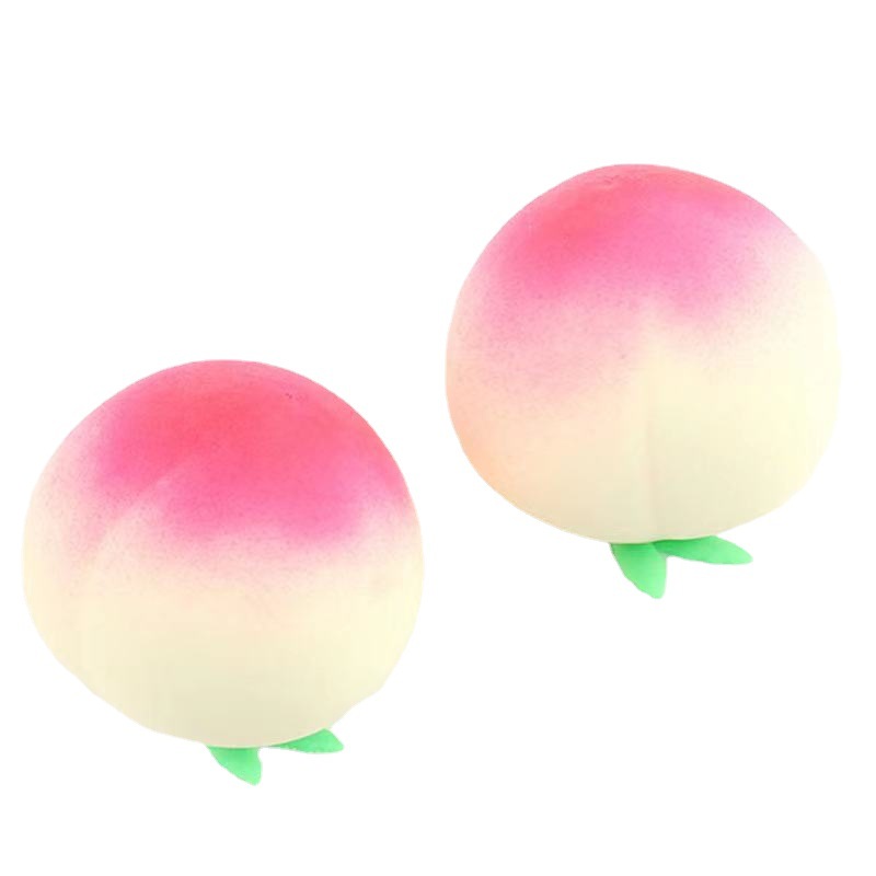Picture of Fruit Peach Peach Pinch Pinch Shake Tone Same Decompression Toy Decompression Flour Vent Ball Children