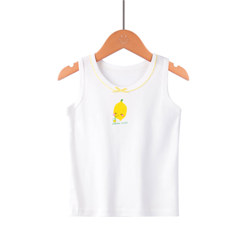 Picture of Children's Pure Cotton Vest Printed Ribbed Boys and Girls Summer Thin Sports Sling Outer Wear Bottoming Intimates for Small and Medium-Sized Kidsren