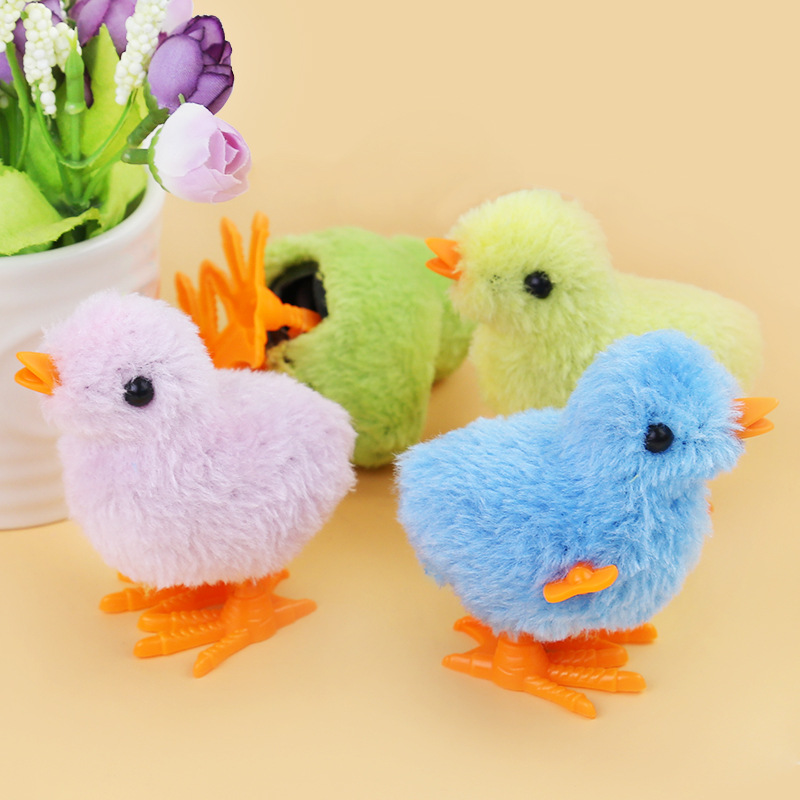 Picture of Wind-Up Chicken That Can Move and Jump to Coax Babies, Simulated Soft Plush Toys for Post-80S Generation, Street Stall Kidsren's Toys