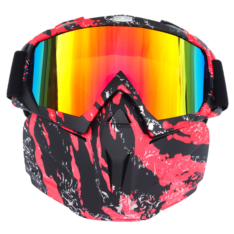 Picture of in stock cross-country motorcycle goggles adult new ski glasses detachable Harley goggles mask goggles