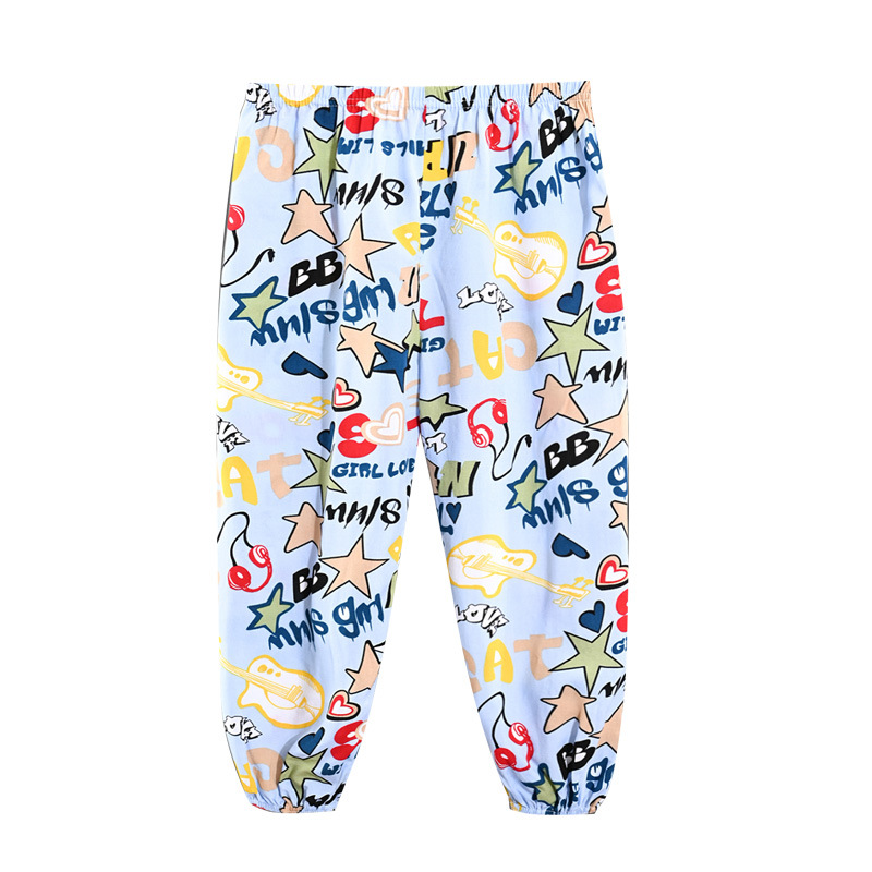 Picture of Summer New Adult Mom Kidsren Boys Girls Family Wear Bloomers Anti-Mosquito Pants Cotton Silk Pants Trousers