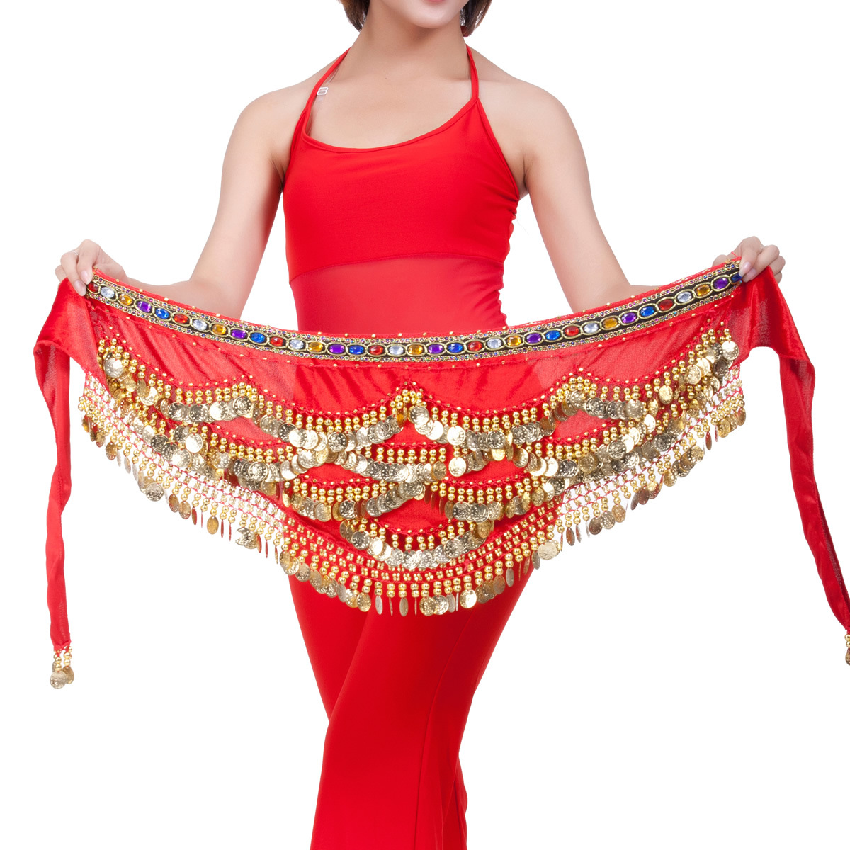 Picture of 328 Currency Belly Dance Waist Chain Belly Dance Belt Waist Chain Handmade Sequin Waist Decoration Egyptian Oriental Dance Waist Chain