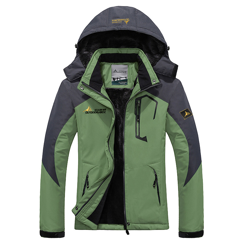 Picture of 2025 Amazon Wish Jacket Men's Outdoor Cycling Hooded Large Size Fleece-Lined Thickeneded Couple Windproof Warm Cotton