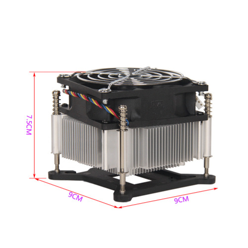 Picture of Suitable for intel desktop fan AVC radiator 115X computer cooling CPU fan 4-pin temperature control