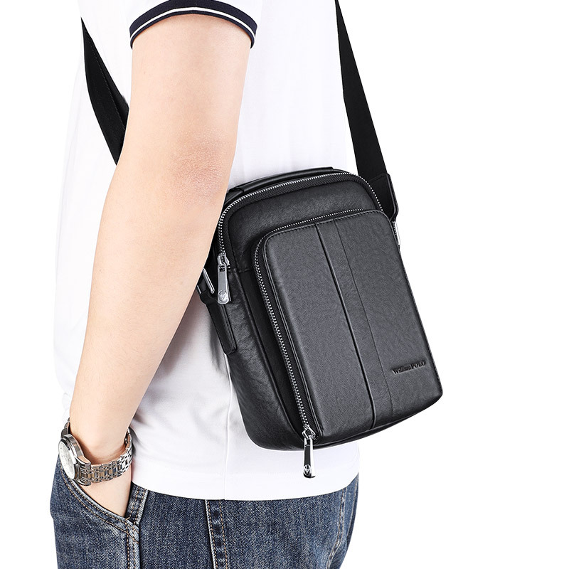 Picture of King Paul Men's Crossbody Bag Shoulder Bag Head Layer Cowhide Bag Mobile Phone Bag Casual Cross-border Wholesale Hair