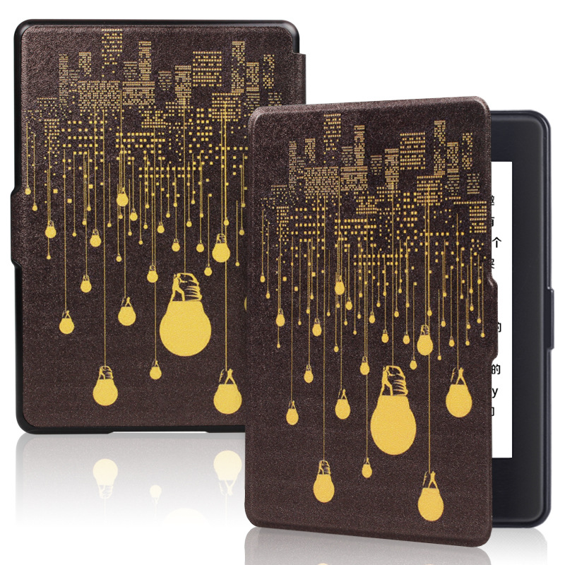 Picture of Spot Suitable for Kindle Protective Case 2016 Entry Version 558 Silk Pattern Painted Protective Case Migu X Leather Case