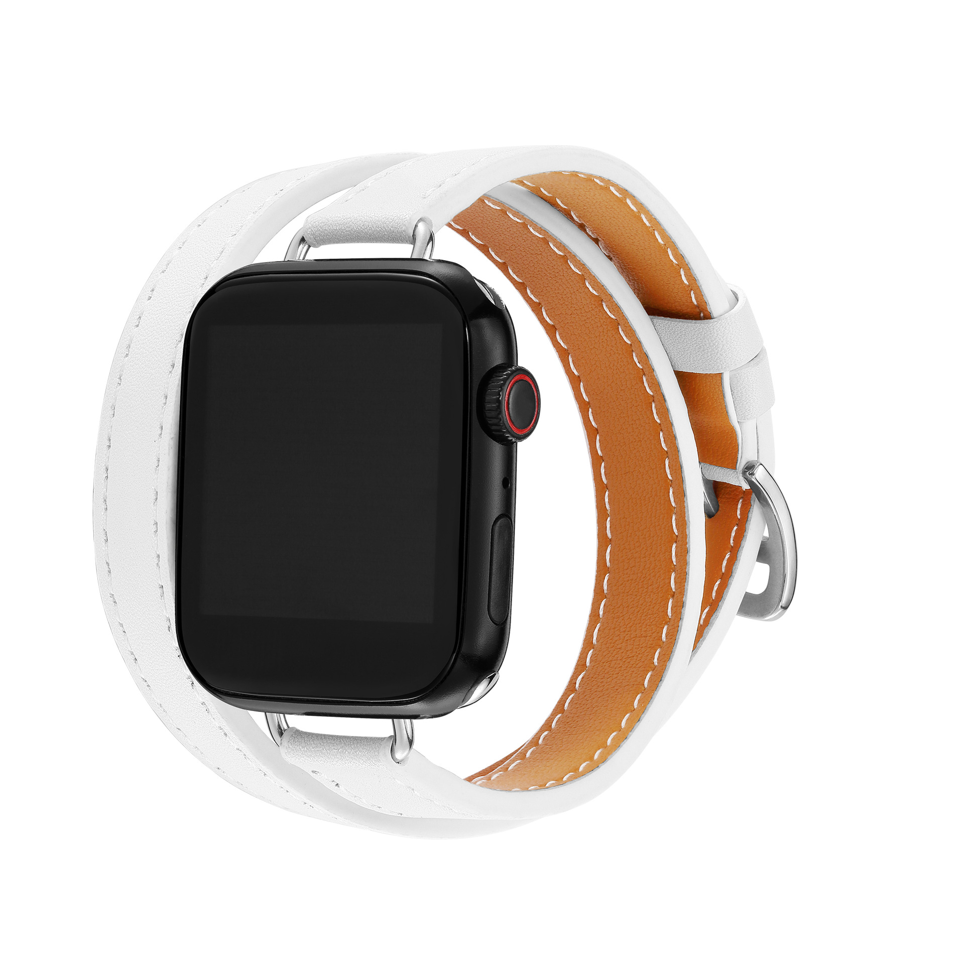Picture of Suitable for Apple Watch Band Apple watch9/8/7/6/4 Slim-Fit Double-Circle Slim Waist Apple Leather Watch Band