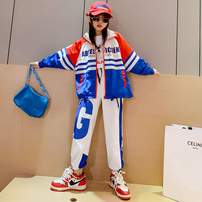 Girls' jacket spring and autumn 2022 new Korean style western style children's autumn baseball uniform girls' sports children's clothing top