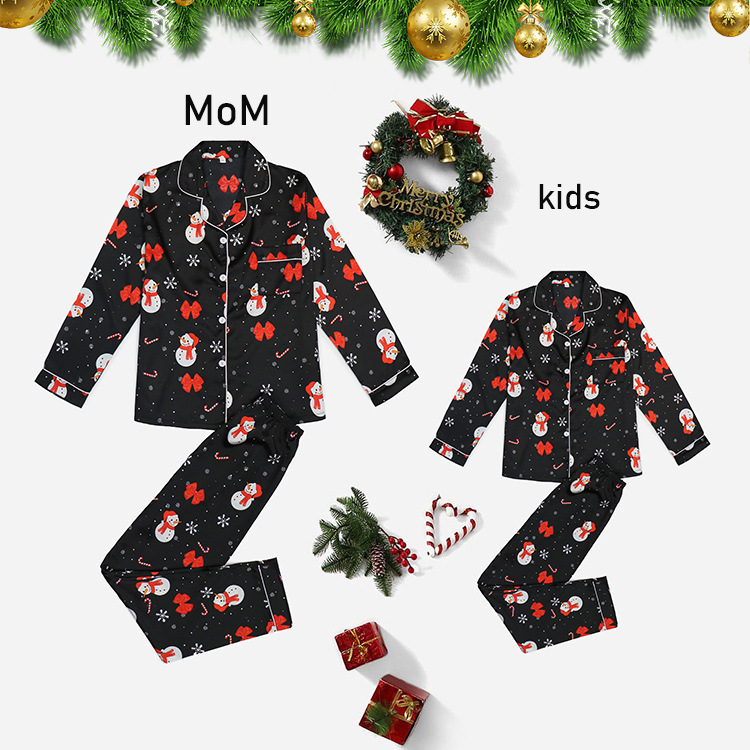 Picture of European and American Christmas Parent Suit Autumn and Winter New Long-sleeved Home Suit Cartoon Cross-border Foreign Trade Big Children's Pajamas