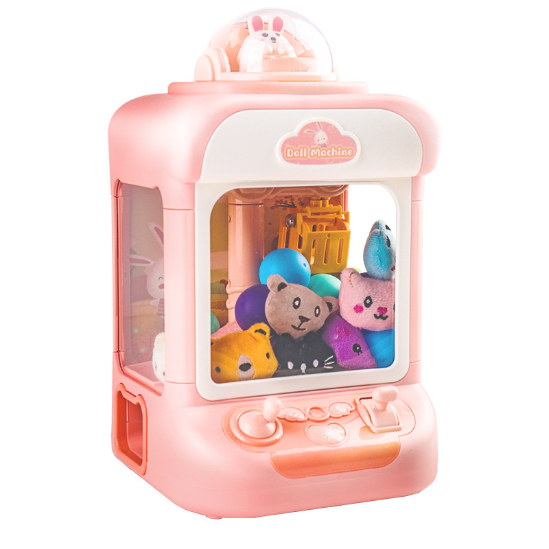 Picture of Children's Doll Catching Machine Small Household Mini Clamp Doll Machine Coin-slot Gashapon Candy Boys and Girls Toys Cross-border