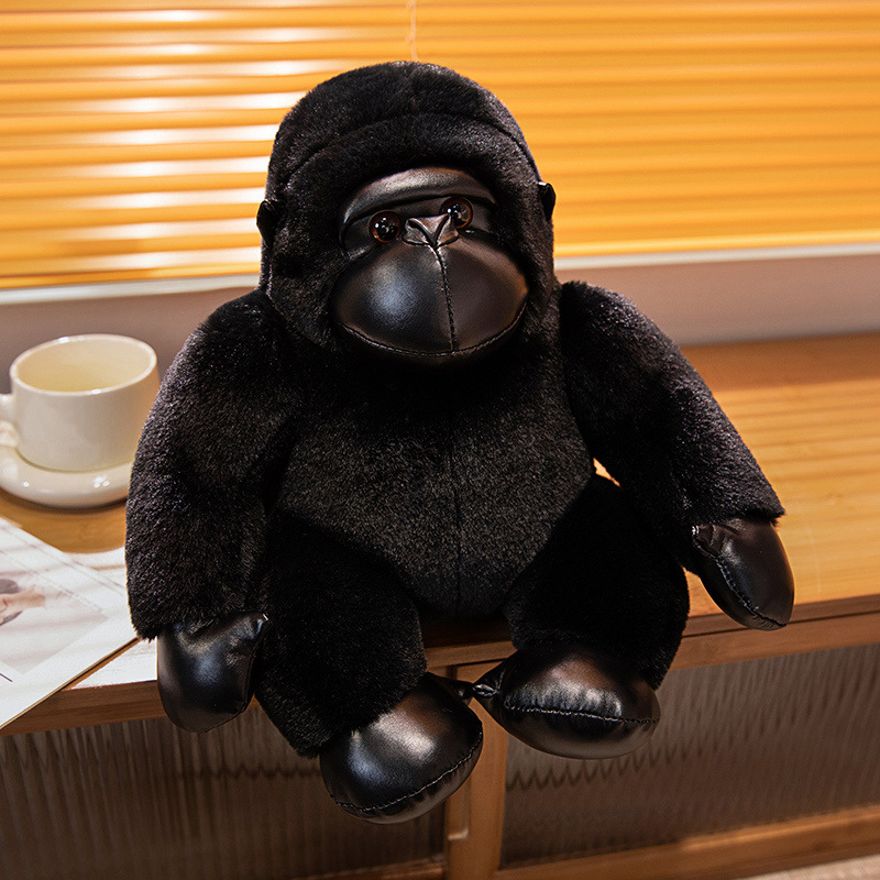 Picture of New Foreign Trade White Hair Gorilla Doll Pillow Black King Kong Plush Toy Doll Boys and Girls Gift