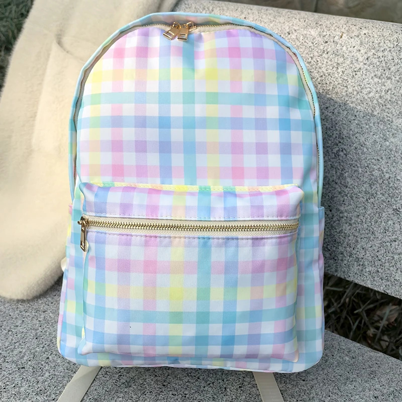 Picture of In stock waterproof backpack casual schoolbag large capacity high quality simple backpack school nylon storage bag