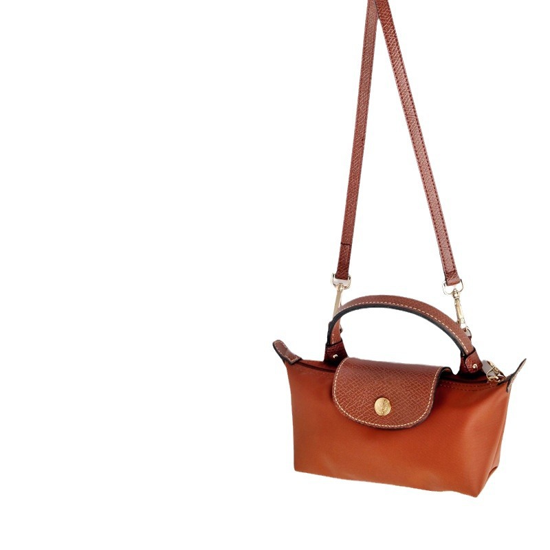 Picture of Mini Dumpling Bag Cowhide Shoulder Strap Punch-Free Crossbody Bag with Mini Adjustable Replacement Genuine Leather Strap