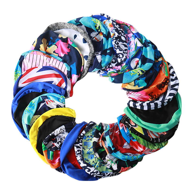 Picture of Adult Swimming Cap Swimming Pool Cloth Cap Solid Color Polyester Elastic Good Men's Pullover Cap Women's Long Hair Big Swimming Cap Summer