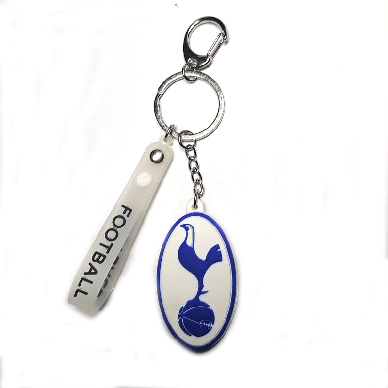 Picture of Real Madrid Atletico Paris Juventus AC inter Roman double-sided ball mark PVC Keychain D-shaped pendant fan gift supplies