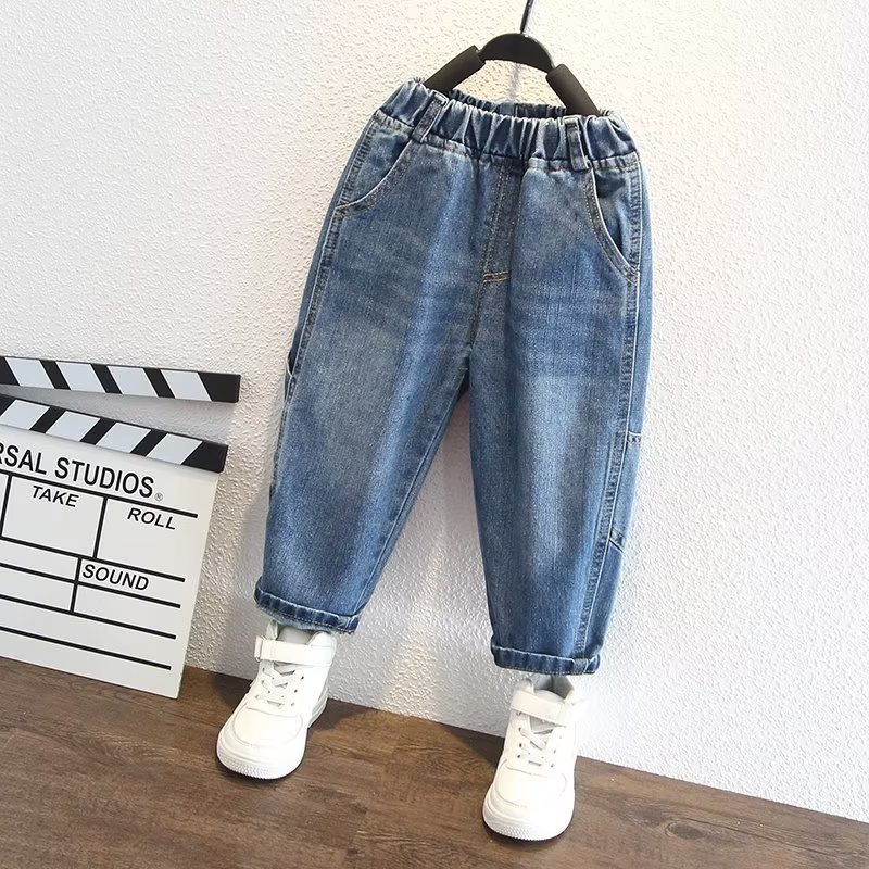 Picture of Boys' Jeans Spring and Autumn 2023 New Middle and Large Children's Trendy Cool Children's Wear Loose Fried Street Children's and Boys Long Pants