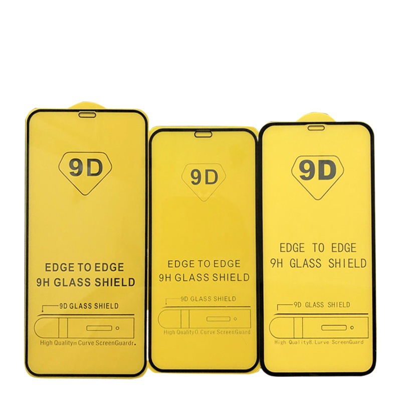 9D Screen Printing Applicable iPhone15Promax Tempered Film Apple 16pm Mobile Phone Protective Film 13 Full Screen HD 12