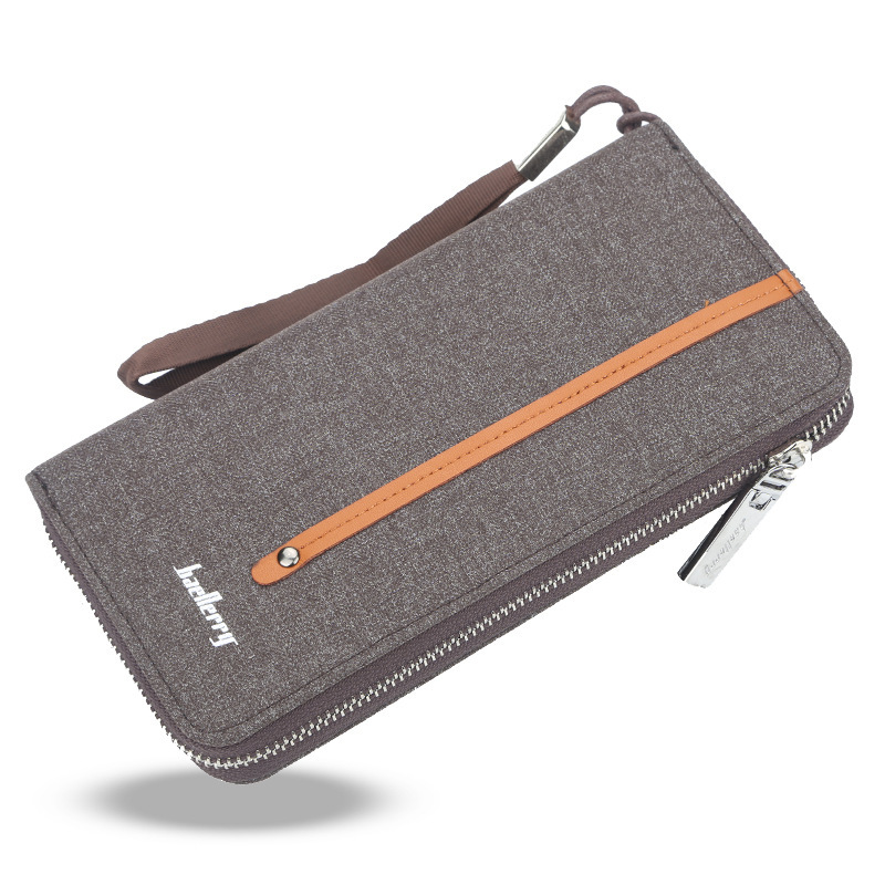 Picture of Baellerry Men's Wallet Long Canvas Zipper Casual Multi-Card Slot Multi-Functional High-End Clutch Bag
