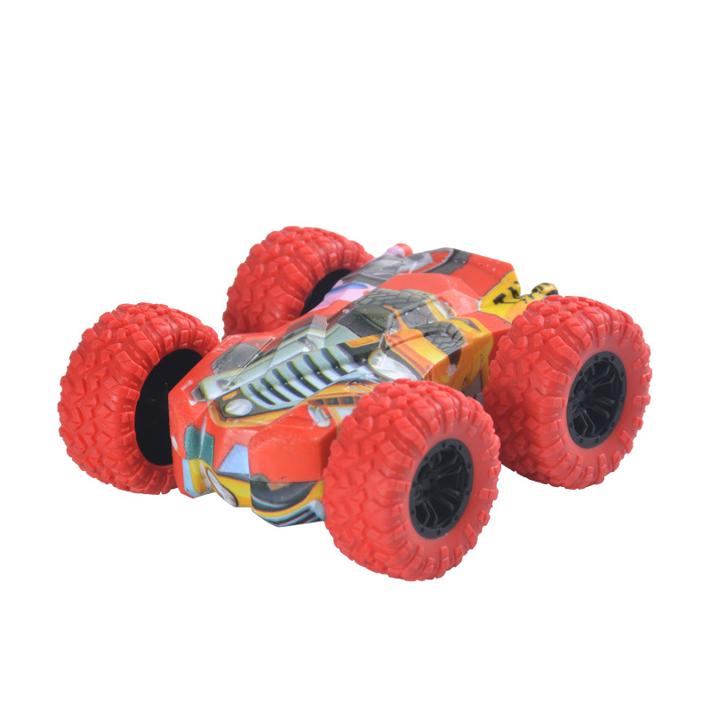 Picture of Children's four-wheel drive inertia double-sided graffiti off-road vehicle simulation off-road Boy gift stunt model anti-Fall Toy