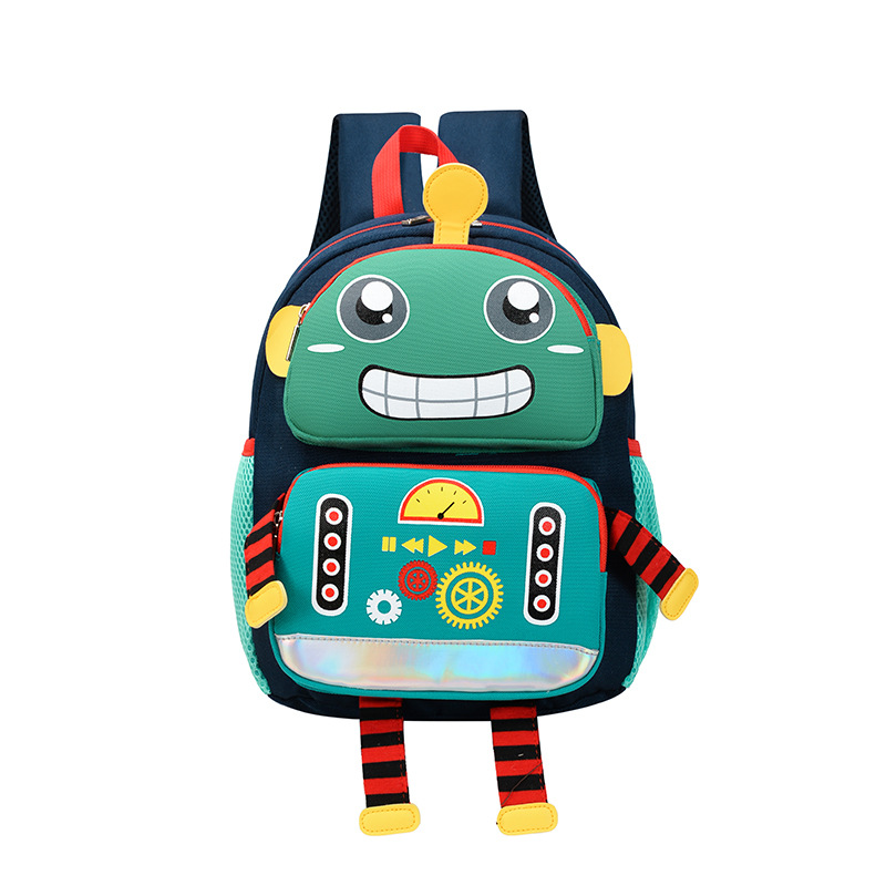 Picture of Children's trendy large-capacity schoolbag boys and girls kindergarten anti-loss bag 2-6 years old super cute robot schoolbag