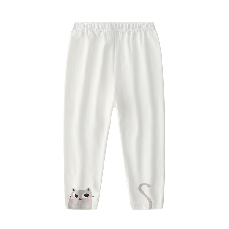 Picture of Spring and summer Korean cat girls leggings 95% cotton baby pants children's pants manufacturers wholesale
