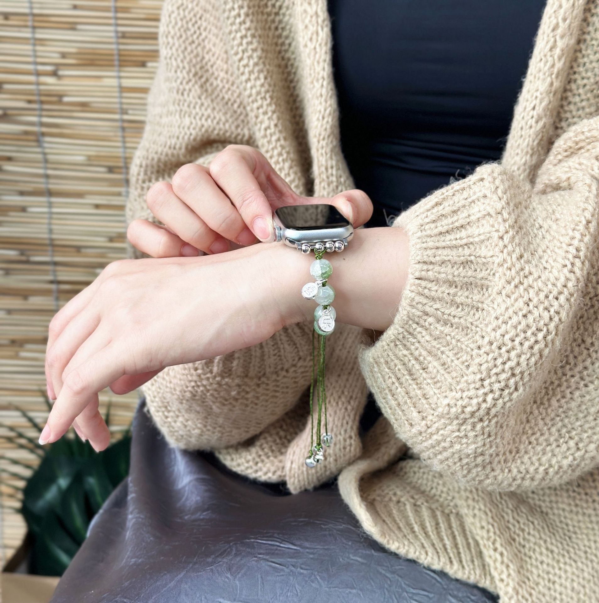 Guofeng Butterfly Beaded for Apple S9/iwatch8 Strap Summer applewatch New UltraSE Women