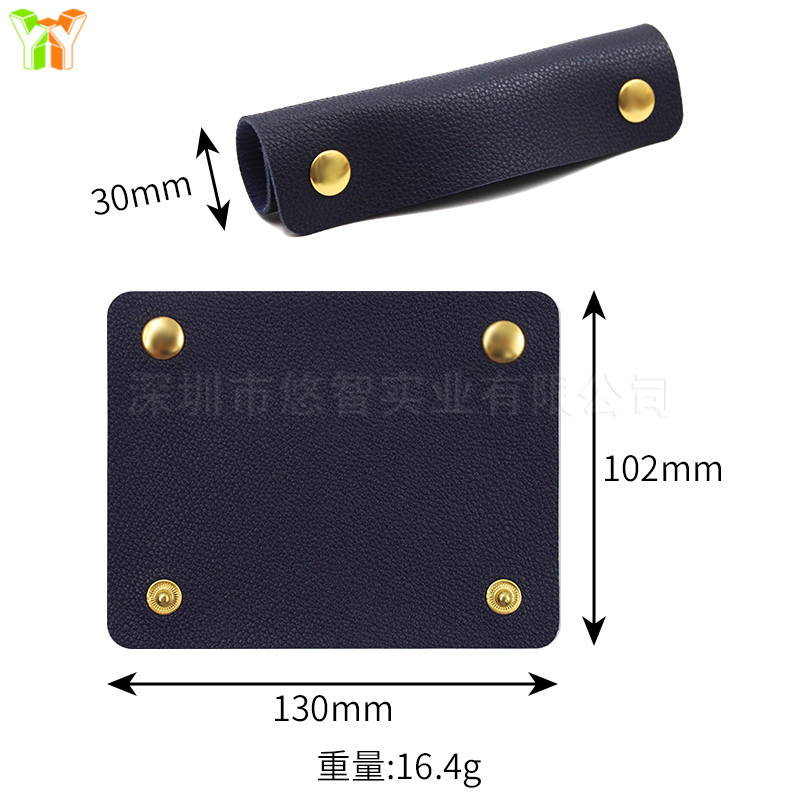 Picture of Double Buckle Luggage Handle Protective Leather Case Anti-Throttling Anti-Dirty Shoulder Strap Bag Shopping Bag Portable pu Leather