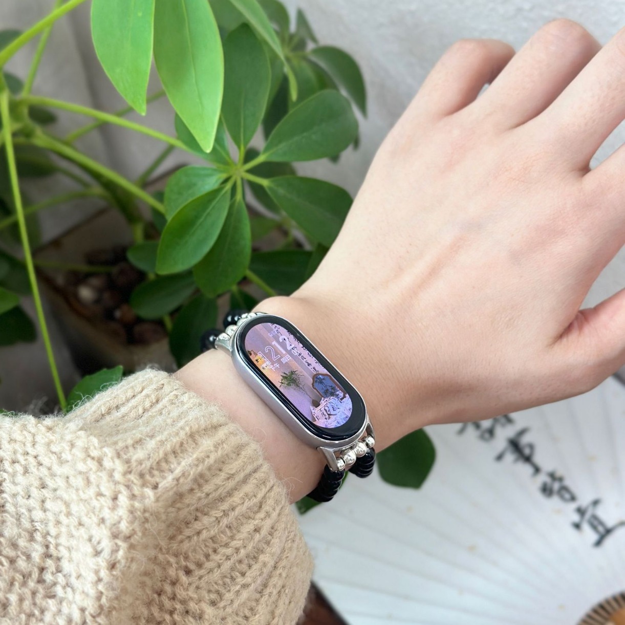 Picture of For Mi Band 9/8 Summer Butterfly Beaded Strap Universal NFC Guofeng Watch and Chain Collection Mi Band 8pro