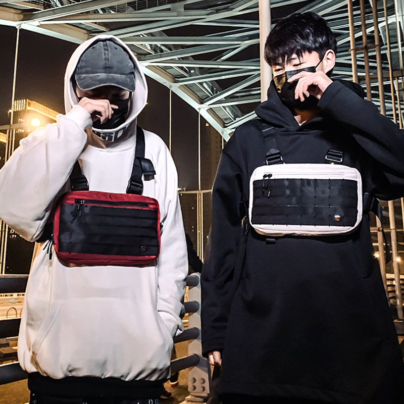 Picture of ins Kanye Same Style Men's and Women's Waist Bag Street Fashion Brand Tactical Chest Bag Functional Industrial Vest Chest Backpack